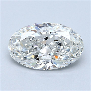 Foto Diamante Natural 1.71 quilates, Ovalado , Color G, claridad SI1 y certificado GIA de