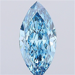 Picture of Lab Grown Diamond 2.56 Carats, Marquise with  Cut, Fancy Vivid Blue Color, VS2 Clarity and Certified by IGI