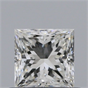 Natural Diamond 0.50 Carats, Princess with  Cut, H Color, SI2 Clarity and Certified by GIA