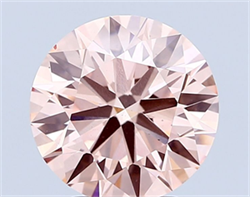 Picture of Lab Grown Diamond 3.02 Carats, Round with Ideal Cut, Fancy Intense Pink Color, VS2 Clarity and Certified by IGI