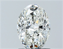 Natural Diamond 1.20 Carats, Oval with  Cut, H Color, SI1 Clarity and Certified by GIA