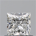 Natural Diamond 0.61 Carats, Princess with  Cut, I Color, VS2 Clarity and Certified by GIA