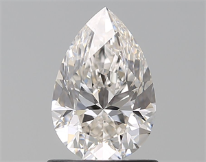 Picture of Natural Diamond 1.01 Carats, Pear with  Cut, H Color, IF Clarity and Certified by GIA