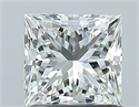 Natural Diamond 1.01 Carats, Princess with  Cut, I Color, VVS2 Clarity and Certified by GIA