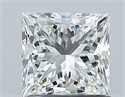 Natural Diamond 1.01 Carats, Princess with  Cut, I Color, VVS2 Clarity and Certified by GIA