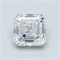 Natural Diamond 1.20 Carats, Asscher with  Cut, H Color, SI1 Clarity and Certified by GIA
