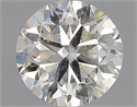 Natural Diamond 1.30 Carats, Round with Very Good Cut, J Color, I1 Clarity and Certified by GIA