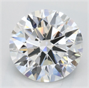 Lab Grown Diamond 2.07 Carats, Round with Ideal Cut, D Color, IF Clarity and Certified by IGI