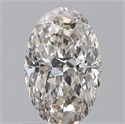 Natural Diamond 0.80 Carats, Oval with  Cut, I Color, VVS2 Clarity and Certified by IGI