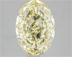 Picture of Lab Grown Diamond 3.06 Carats, Oval with  Cut, Fancy Intense Yellow Color, VS2 Clarity and Certified by IGI