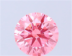 Picture of Lab Grown Diamond 1.50 Carats, Round with Ideal Cut, Fancy Vivid Pink Color, VS1 Clarity and Certified by IGI