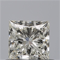 Natural Diamond 0.54 Carats, Princess with  Cut, J Color, VVS1 Clarity and Certified by GIA