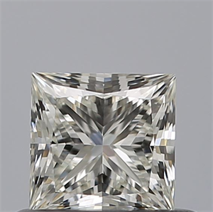 Picture of Natural Diamond 0.54 Carats, Princess with  Cut, J Color, VVS1 Clarity and Certified by GIA