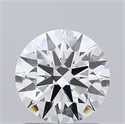 Lab Grown Diamond 1.09 Carats, Round with Ideal Cut, F Color, VVS1 Clarity and Certified by IGI