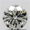 Natural Diamond 1.01 Carats, Round with Excellent Cut, J Color, SI1 Clarity and Certified by HRD