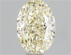 Picture of Lab Grown Diamond 1.52 Carats, Oval with  Cut, Fancy Yellow Color, VS1 Clarity and Certified by IGI
