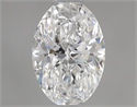 Natural Diamond 0.70 Carats, Oval with  Cut, F Color, SI1 Clarity and Certified by GIA