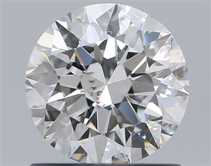 Picture of Natural Diamond 1.01 Carats, Round with Excellent Cut, G Color, I1 Clarity and Certified by IGI