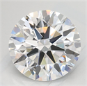 Lab Grown Diamond 2.04 Carats, Round with Excellent Cut, D Color, IF Clarity and Certified by GIA