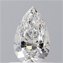 Natural Diamond 0.50 Carats, Pear with  Cut, E Color, VS1 Clarity and Certified by GIA