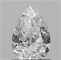 Diamante Natural 0.16 quilates, De pera , Color F, claridad VVS1 y certificado IGI