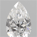 Natural Diamond 0.10 Carats, Pear with  Cut, F Color, VS1 Clarity and Certified by IGI