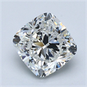 Natural Diamond 3.01 Carats, Cushion with  Cut, H Color, VS1 Clarity and Certified by GIA