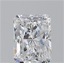 Natural Diamond 0.57 Carats, Radiant with  Cut, D Color, VS1 Clarity and Certified by GIA