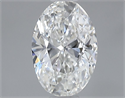Natural Diamond 0.57 Carats, Oval with  Cut, H Color, VVS1 Clarity and Certified by GIA