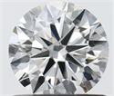 Natural Diamond 0.74 Carats, Round with Excellent Cut, H Color, VVS1 Clarity and Certified by IGI