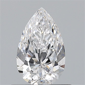 Picture of Natural Diamond 0.58 Carats, Pear with  Cut, D Color, FL Clarity and Certified by GIA