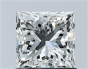 Natural Diamond 1.01 Carats, Princess with  Cut, H Color, VS1 Clarity and Certified by GIA