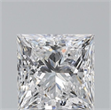 Natural Diamond 0.90 Carats, Princess with  Cut, D Color, VS2 Clarity and Certified by GIA