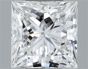 Picture of Natural Diamond 0.50 Carats, Princess with  Cut, F Color, VS2 Clarity and Certified by GIA