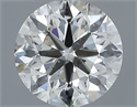 Natural Diamond 0.90 Carats, Round with Excellent Cut, I Color, SI1 Clarity and Certified by IGI