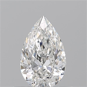 Picture of Natural Diamond 0.52 Carats, Pear with  Cut, F Color, VVS1 Clarity and Certified by GIA