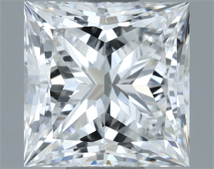 Picture of Natural Diamond 1.00 Carats, Princess with  Cut, E Color, VS1 Clarity and Certified by GIA