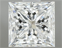 Natural Diamond 0.80 Carats, Princess with  Cut, H Color, VVS1 Clarity and Certified by GIA