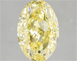 Picture of Lab Grown Diamond 3.02 Carats, Oval with  Cut, Fancy Vivid Yellow Color, VS2 Clarity and Certified by IGI