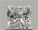 Natural Diamond 0.90 Carats, Princess with  Cut, I Color, IF Clarity and Certified by GIA