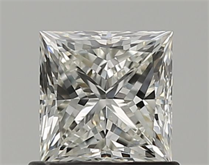 Picture of Natural Diamond 0.90 Carats, Princess with  Cut, I Color, IF Clarity and Certified by GIA