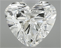 Natural Diamond 0.46 Carats, Heart with  Cut, H Color, SI1 Clarity and Certified by GIA