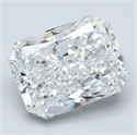 Natural Diamond 4.02 Carats, Radiant with  Cut, F Color, SI1 Clarity and Certified by GIA