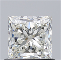 Natural Diamond 0.70 Carats, Princess with  Cut, J Color, VVS1 Clarity and Certified by GIA