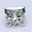 Natural Diamond 1.65 Carats, Princess with  Cut, J Color, VVS1 Clarity and Certified by GIA