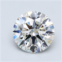 Natural Diamond 4.50 Carats, Round with Excellent Cut, H Color, VVS2 Clarity and Certified by GIA