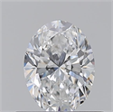 Natural Diamond 0.54 Carats, Oval with  Cut, D Color, VVS2 Clarity and Certified by GIA