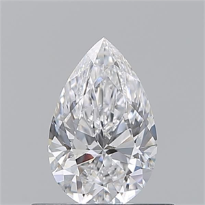 Picture of Natural Diamond 0.52 Carats, Pear with  Cut, D Color, VS2 Clarity and Certified by GIA