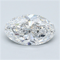 Natural Diamond 3.01 Carats, Oval with  Cut, D Color, SI1 Clarity and Certified by GIA