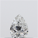 Diamante Natural 0.18 quilates, De pera , Color E, claridad VVS2 y certificado GIA